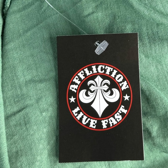 Affliction Women’s Fringe Rhinestone Graphic Cut Out Tank Top -NWT - Picture 12 of 12